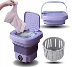 shumee Prenosni mini zložljivi potovalni pralni stroj Automatic Tourist 2KG 11L