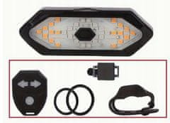 shumee Indikatorji smeri za kolo, zadnja luč za kolo, daljinski upravljalnik USB