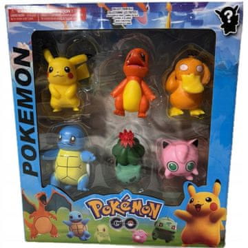 shumee Pokemon GO Figurice Pikachu Figurica Za Torto Model Igrače Za Otroke 6pcs