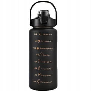 shumee Steklenica za vodo z merilno skodelico in slamico Opomnik Gym Fitness 2L