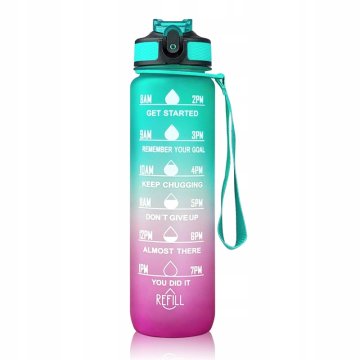 shumee PLASTENKA ZA VODO ŠPORTNA STEKLENICA Z MERITVO ZA FITNES 1L