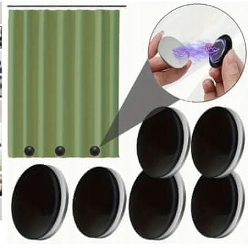 shumee Komplet 6 magnetnih sponk za okna, uteži za prt in visečih okraskov