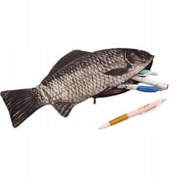 shumee Etui za svinčnike v obliki krapa Kul kreativen etui za svinčnike z zadrgo