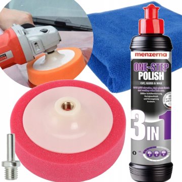shumee MENZERNA ONE STEP 3v1 POLIRNA PASTA + 125 mm POLIRNA BLAZINA ZA BARVO