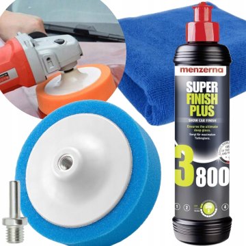 shumee MENZERNA SF+ 3800 POLIRNA PASTA + KOMPLET POLIRNIH BLAZIN ZA BARVO 125 mm