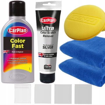 shumee CARPLAN SREBRNI AVTOMOBILSKI VOSEK + BARVNA POLIRNA PASTA 3V1 ZA AVTOMOBILE