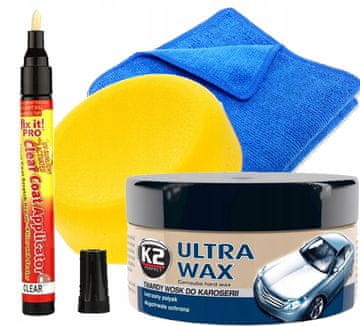 shumee K2 ULTRA WAX TRDI KARNAUBA VOSEK + PISALO ZA ODSTRANJEVANJE PRASK Z AVTOMOBILA