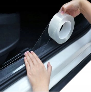 shumee ZAŠČITNI FOLIJASTI TRAK ZA ROBOVE AVTOMOBILOVSKIH VRAT IN VELIKOSTI 50 MM X 5 M