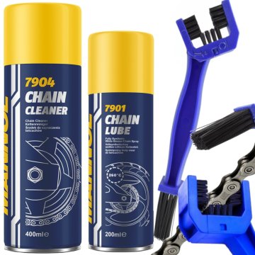 shumee MANNOL KOMPLET MAZILA ZA ČIŠČENJE VERIGE MOTOCIKLOV IN KOLESA