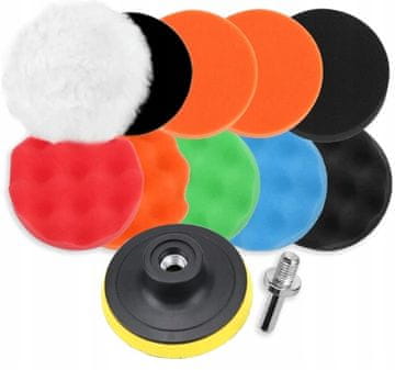 shumee KOMPLET POLIRNIH GOBIČ ZA POLIRANJE BARVE ZA VRTALNIK XXL 80 mm