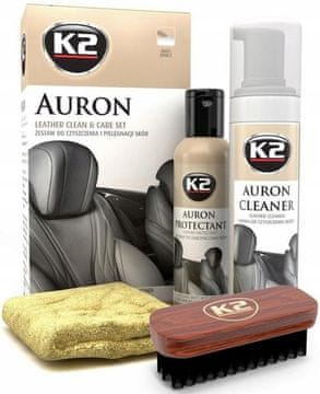 shumee K2 AURON KOMPLET ZA ČIŠČENJE IN NEGO USNJENEGA OBLAZINJENJA MOČAN