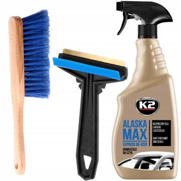 shumee K2 ALASKA TEKOČINA ZA ODMRZOVANJE + STRGALO ZA STENE KRTAČA ZA ODMRZOVANJE OKEN