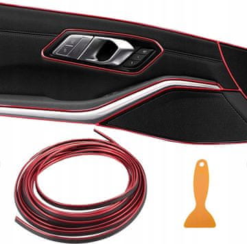 shumee RDEČ TRAK 5M DEKORATIVNI TRAK ZA DEKORACIJO DEKORATIVNI ZA AVTOMOBILE