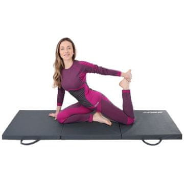 Enero ZLOŽLJIVA GIMNASTIČNA VZMETNICA 180×60×5 CM – SIVA