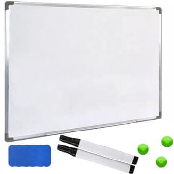 Retoo Bela magnetna tabla za brisanje s priborom, 60 x 45 cm – komplet