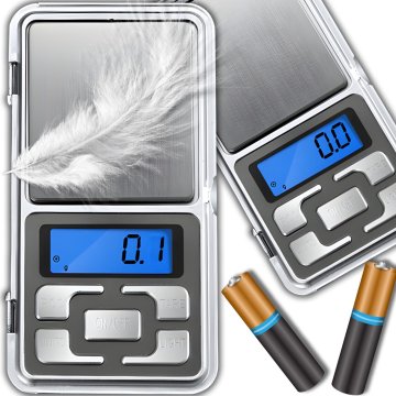 Retoo Prenosna baterijska tehtnica za nakit LCD 200 g / 0,01 g