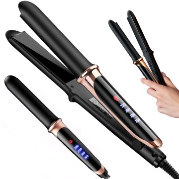 Retoo Keramični ravnalnik za lase, 4 nastavitve, 160–220 °C, LCD-zaslon