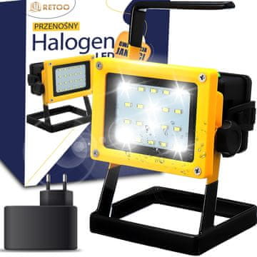 Retoo 30 W LED halogenski reflektor za delavnico na baterijski pogon