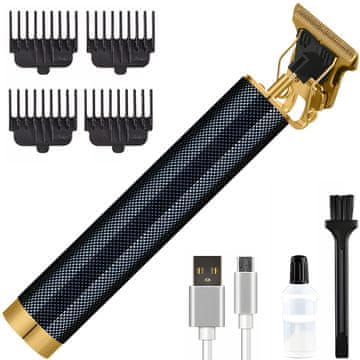 Retoo Brezžični aparat za striženje in oblikovanje brade, 4 nastavki, 5 W