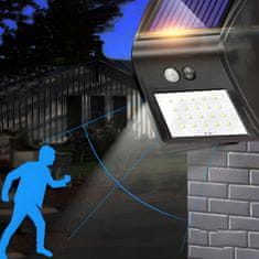 Retoo Zunanja sončna vrtna svetilka s senzorji gibanja in senzorjem mraka, 20 LED-diodami