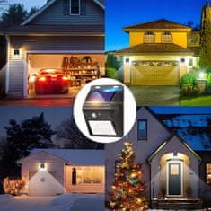 Retoo Zunanja sončna vrtna svetilka s senzorji gibanja in senzorjem mraka, 20 LED-diodami