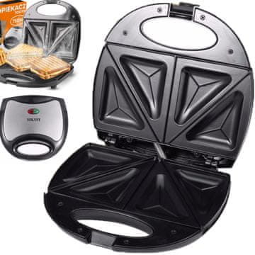 Retoo Opekač sendvičev s teflonskim premazom, 750 W