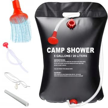 Retoo 20-litrska solarna prha za kampiranje za uporabo na prostem