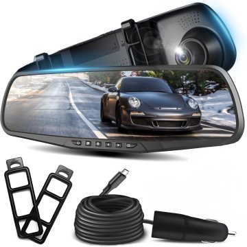 Retoo Videorekorder za avtomobil z zaznavanjem gibanja LUSTERKO Full HD TF 12 V