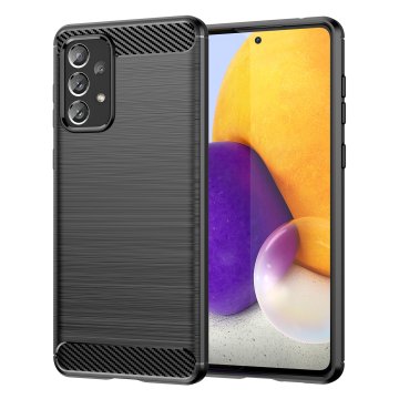 HURTEL Prilagodljiv ovitek za Samsung Galaxy A73 Carbon Case - črn