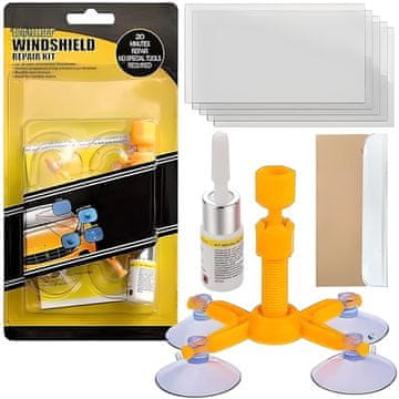 Retoo Komplet za popravilo razpok in odlomkov na avtomobilskih steklih