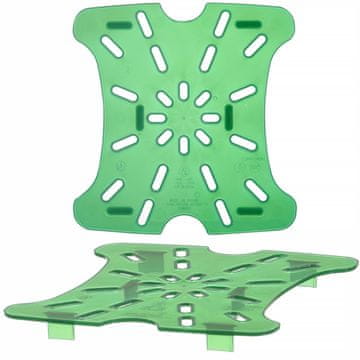 Cambro Odtočna pladenj, umetno dno za posode Cambro 1,9/3,8 l, 159 x 152 x 16 mm – zelena