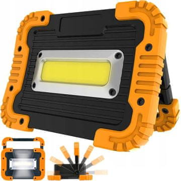 Retoo Prenosni halogenski žaromet za zunanjo uporabo z držalom za baterije, 30 W