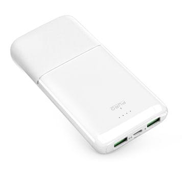 Puro 10000mAh USBA USB-C 22,5W power bank – bela
