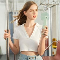 JISULIFE Prenosna mini ventilatorska power banka s svetilko USB-A USB-C 4500mAh - zelena