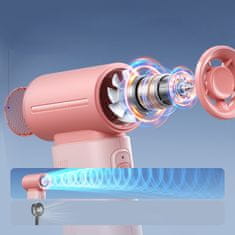 JISULIFE Mini prenosni ventilator USB-C 5000mAh - roza