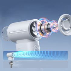 JISULIFE Mini ventilator USB-C 3600mAh - siv