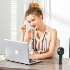 JISULIFE Mini ročni ventilator USB-C 3600mAh - črn