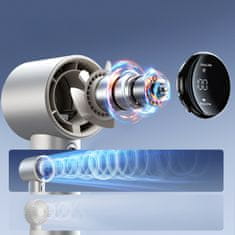 JISULIFE Mini prenosni kovinski ventilator USB-C 5000mAh - svetlo rjava