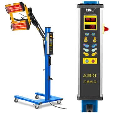 MSW Infrardeča toplotna žarnica za sušenje barve na stojalu, 2200 W IR-DRYER2000.1