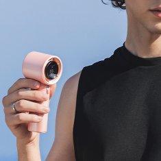 JISULIFE Mini ventilator, prenosni ventilator - 3600 mAh - roza
