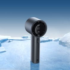 JISULIFE Mini prenosni kovinski ventilator USB-C 5000 mAh – temno siva barva