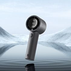 JISULIFE Mini prenosni kovinski ventilator USB-C 5000 mAh – temno siva barva