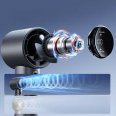 JISULIFE Mini prenosni kovinski ventilator USB-C 5000 mAh – temno siva barva