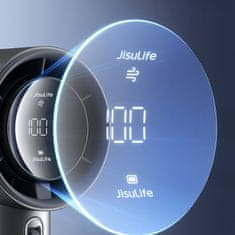 JISULIFE Mini prenosni kovinski ventilator USB-C 5000 mAh – temno siva barva