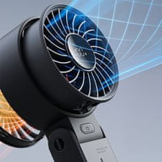 JISULIFE Mini USB-C ročni ventilator 3600mAh - črn