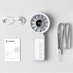JISULIFE Mini USB-C ročni ventilator 5000 mAh – siv