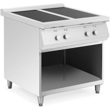 Royal Catering 4-plinski samostojni indukcijski kuhalnik na odprti podlagi, 400 V, 17.000 W