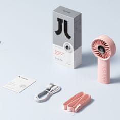 JISULIFE Mini ročni ventilator USB-C 3600mAh - roza