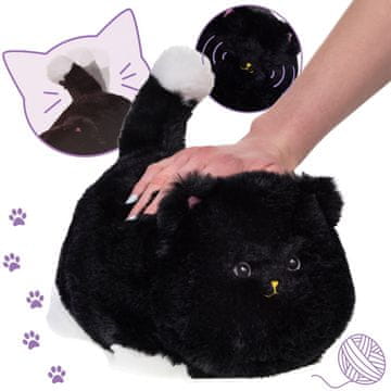 sarcia.eu Huggy Luv Interactive črni mucek MEOWER, mehka igrača, otroška igrača z zvokom 2+