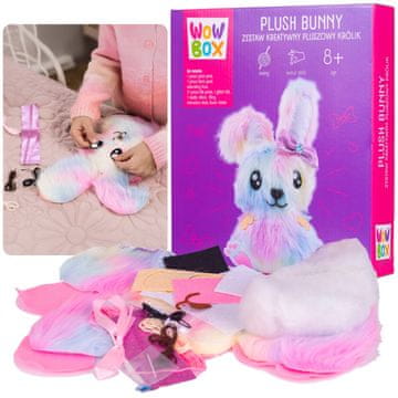 sarcia.eu WOW Box – Kreativni komplet PLUŠNI ZAJČEK za samostojno vezenje DIY, šivanje igrač 8+